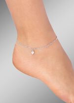 Delicaat Figaro enkelbandje met hartje hanger 