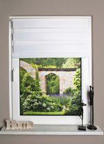 Kettingbediend rolgordijn met klembeugels 