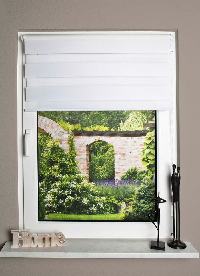 Kettingbediend rolgordijn met klembeugels 