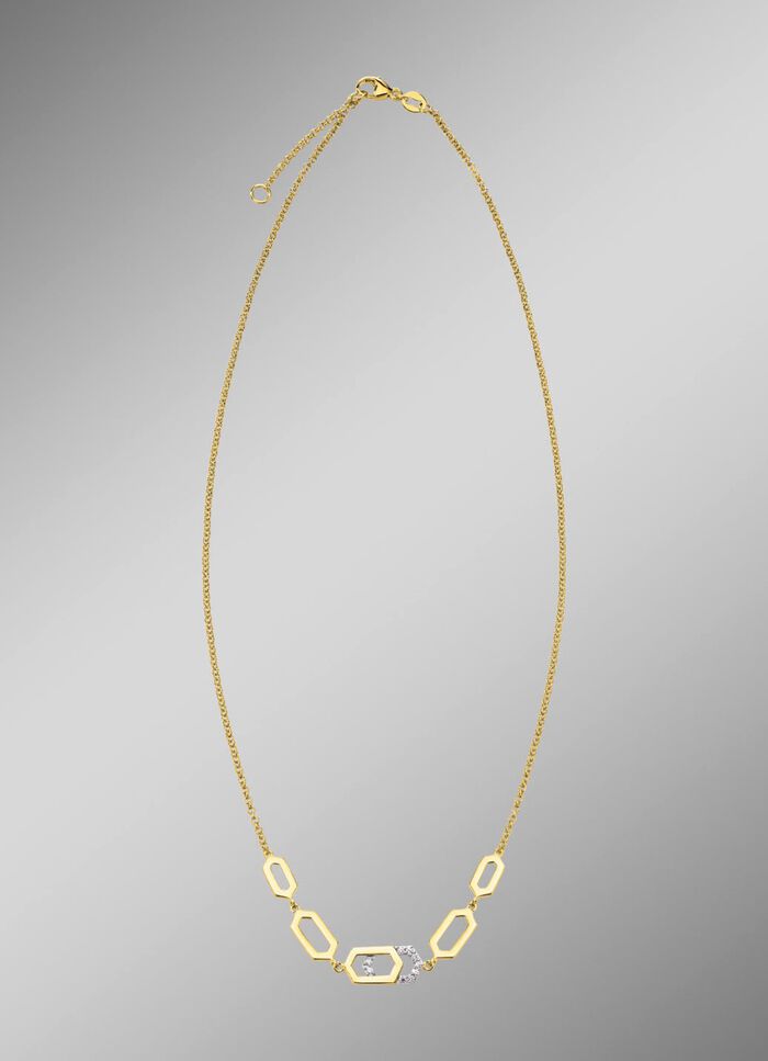 Moderne ketting met zirkonia 