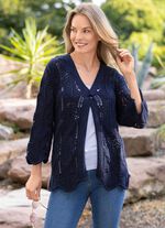 Cardigan met opvallende haaklook 