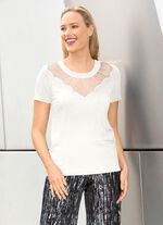 Shirttuniek met mesh-inzet 