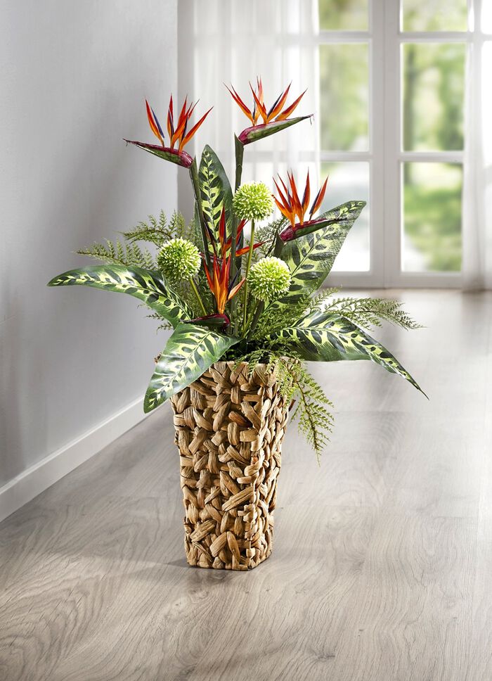 Strelitzia bloemstuk in vaas 