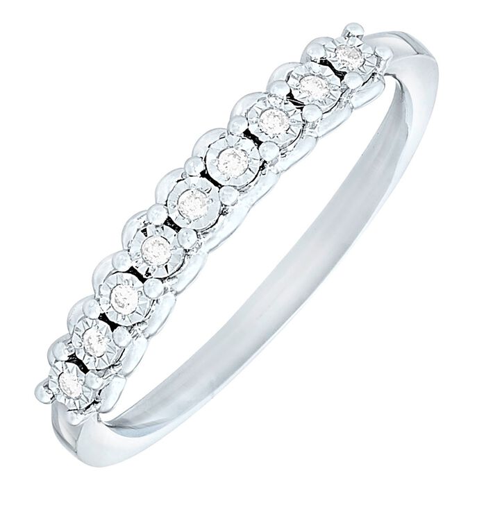 Damesring in witgoud met briljanten 