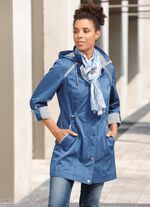 Lange jas met oprolbare mouwen 