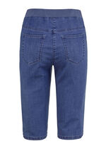 Bermudashort met jersey tailleband JEANSBLAUW