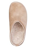 Laurina, klassieke damespantoffels, breedte G, met patroonrand BEIGE