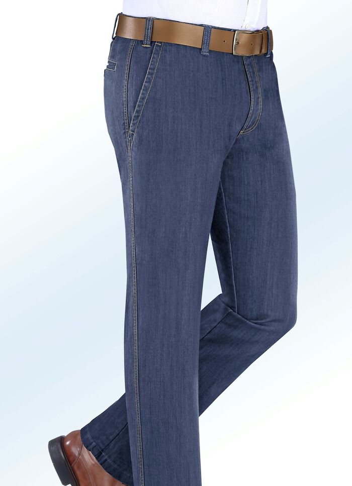 Thermische jeans met elastische tailleband in 5 kleuren 