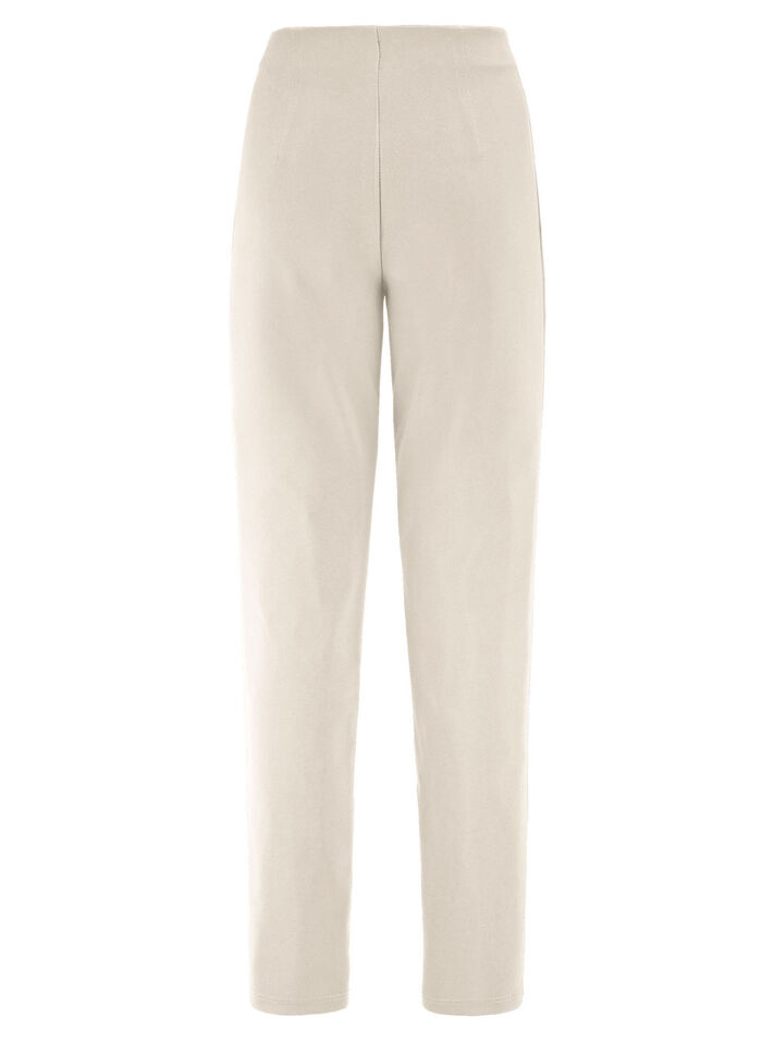 Broek met zakken met rits BEIGE