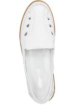 ELENA EDEN pantoffels met een gerimpelde structuur WIT