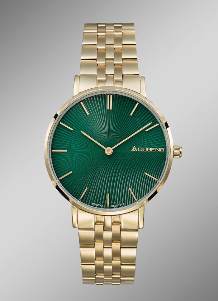 Dugena quartz dameshorloge met roestvrijstalen bandkast 