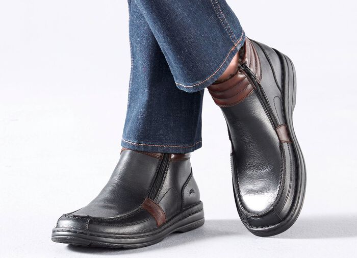 GINO GALANTE, gevoerde herenlaarzen, winterschoenen, met uitneembaar voetbed 