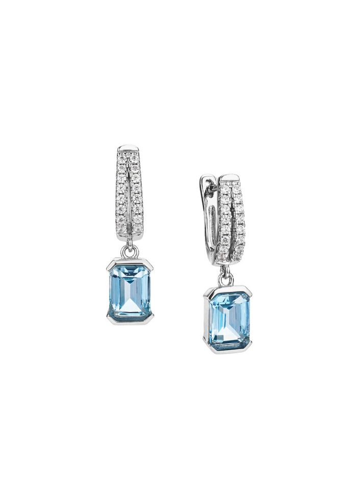 Sprankelende elegantie voor je oren: oorbellen met blauwe topaas 
