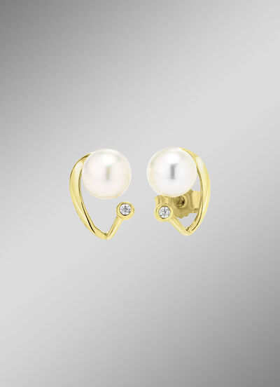 Klassieke elegantie: oorbellen met zoetwaterparels 