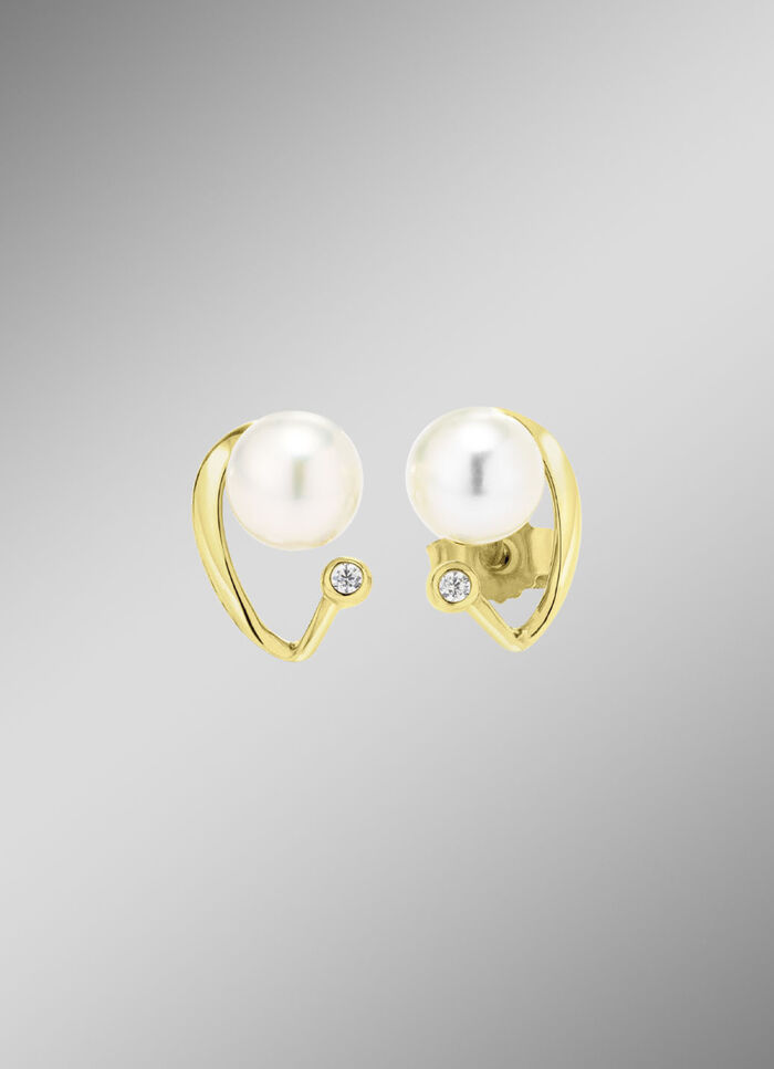 Klassieke elegantie: oorbellen met zoetwaterparels 