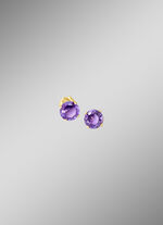 Oorbellen met echte amethist