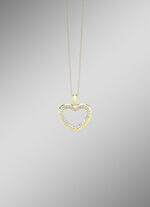 Hoogwaardige hartvormige hanger met diamanten 