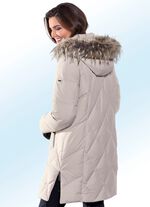 Korte donsjas met geruit stikpatroon, in 2 kleuren KITTEN