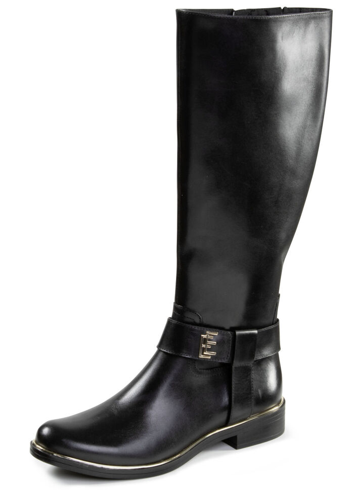 ELENA EDEN, trendy dameslaarzen, winterschoenen, breedte G, met rits ZWART