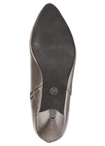 Andrea Conti, trendy dames enkellaarsjes, met rits ANTIEK ZILVER