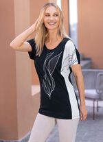 Shirt met contrasterende print 