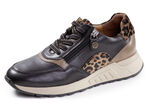 ELENA EDEN, trendy damessneakers, breedte G, met uitneembaar voetbed ZWARTBRUIN