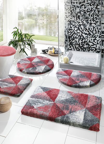 Badmattenset van Grund met geometrisch dessin 