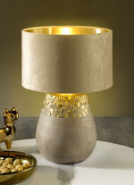 Tafellamp met keramische lampvoet BEIGE