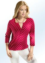 Shirt met elastische band in de zoom 