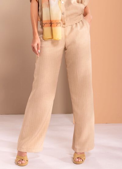 Broek met uitlopende pijpen 