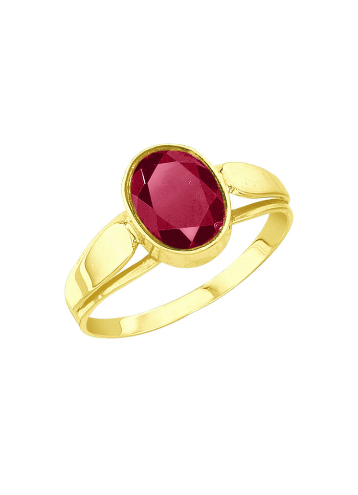 Chique damesring met echte granaat 