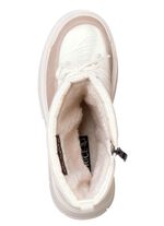 Caprice-laarzen met glanzend textielmateriaal 