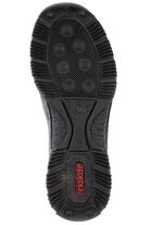 Rieker pantoffels met elastisch snelvetersysteem BLAUW-MULTICOLOR