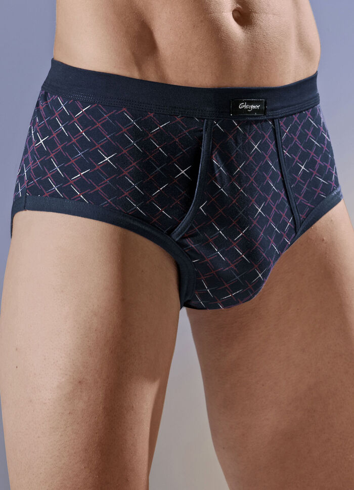 Set van vier slips, met all-over dessin