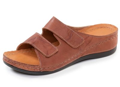 Comfortabele damesmuiltjes, breedte G, met klittenbandsluiting 