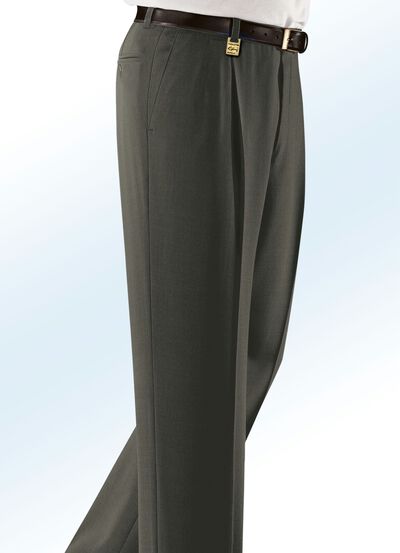 'Klaus Modelle'-broek met riem in 4 kleuren 