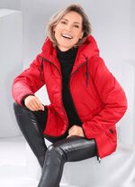 Jas met verlengd rugpand VUURROOD