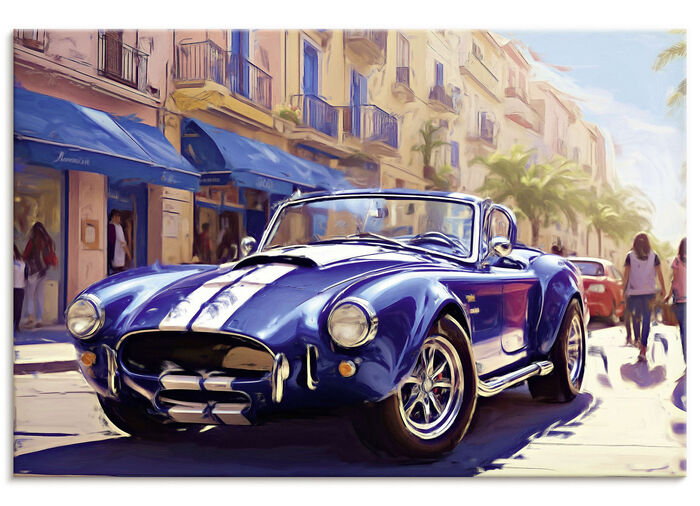 Klassieke auto "Cobra" als hoogwaardig canvas schilderij 