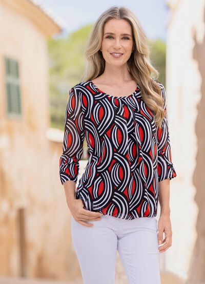 Tuniek met een interessant ontwerp 