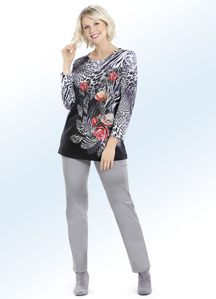 Soft-stretch-broek in comfortabel pull-on-model 