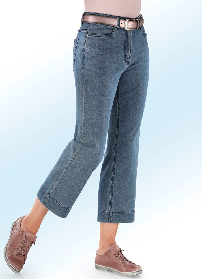 Jeans-culotte in 5-pocket-model 
