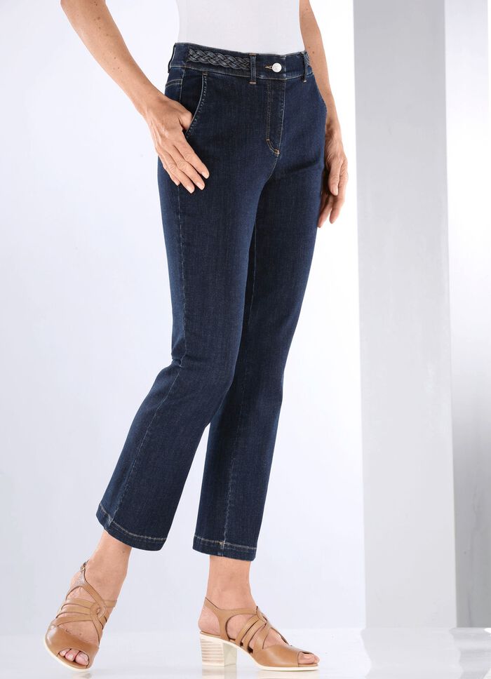 Uitgebreid vervaardigde jeans 