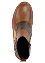 Tweelingen Patchwork Bootie COGNAC-KLEURIG