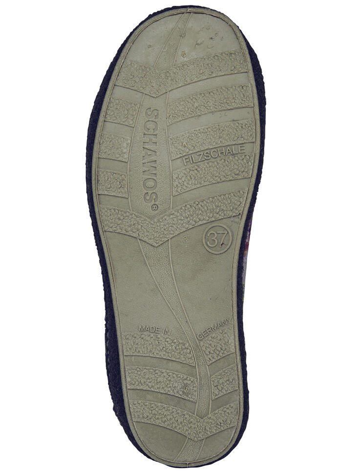 Slippers met kleurrijke bloemenprint GRIJS