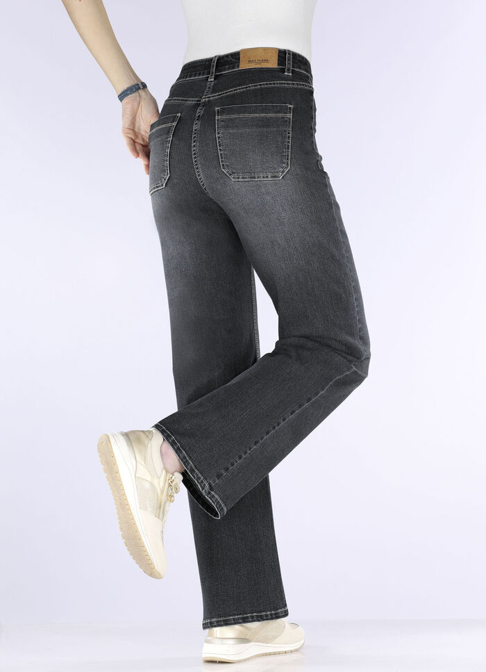 Jeans met modieuze zakken aan de voorkant ZWART