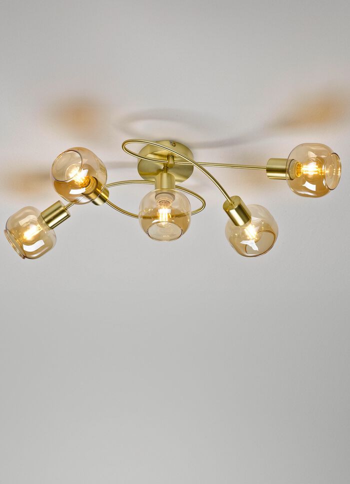 Stijlvolle plafondlampen met getint glas 