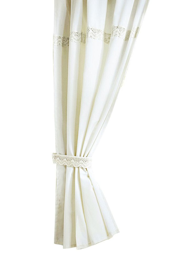 Gordijn met aangehechte gehaakte rand CR&Egrave;ME