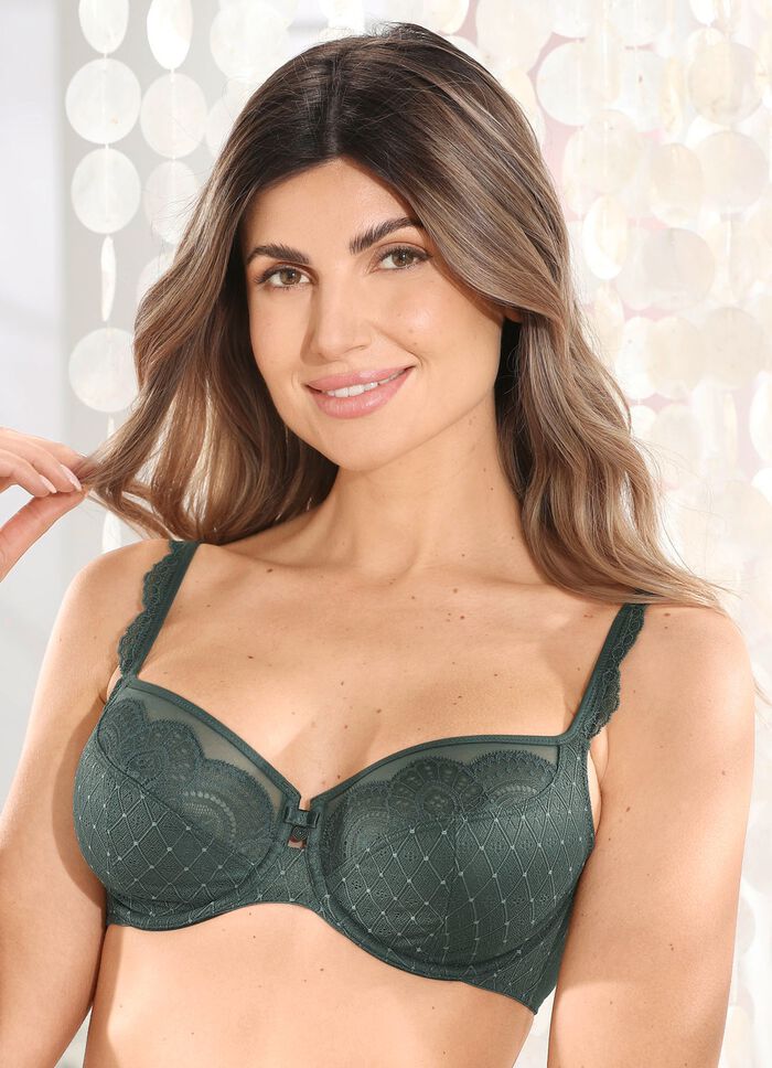 Rosa Faia beugelbh met elastische kant 