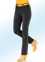 Broek met stijlvolle vissengraatlook 