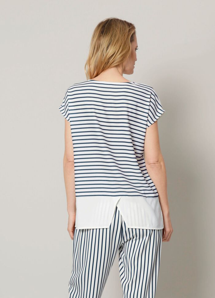 Slip-on blouse met glinsterende steenversiering 